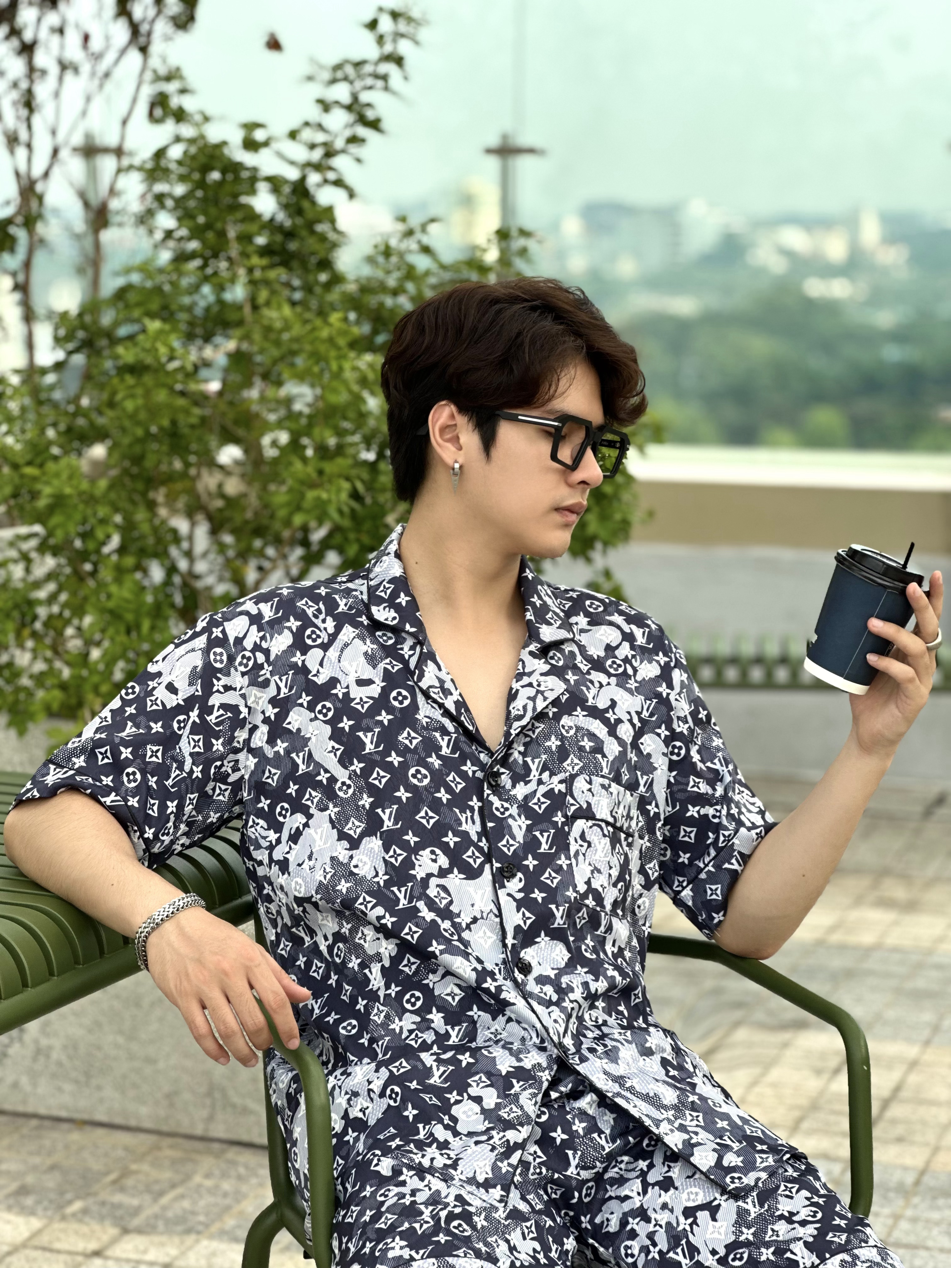 Đồ ngủ nam Pijama lụa xước cao cấp LVL01