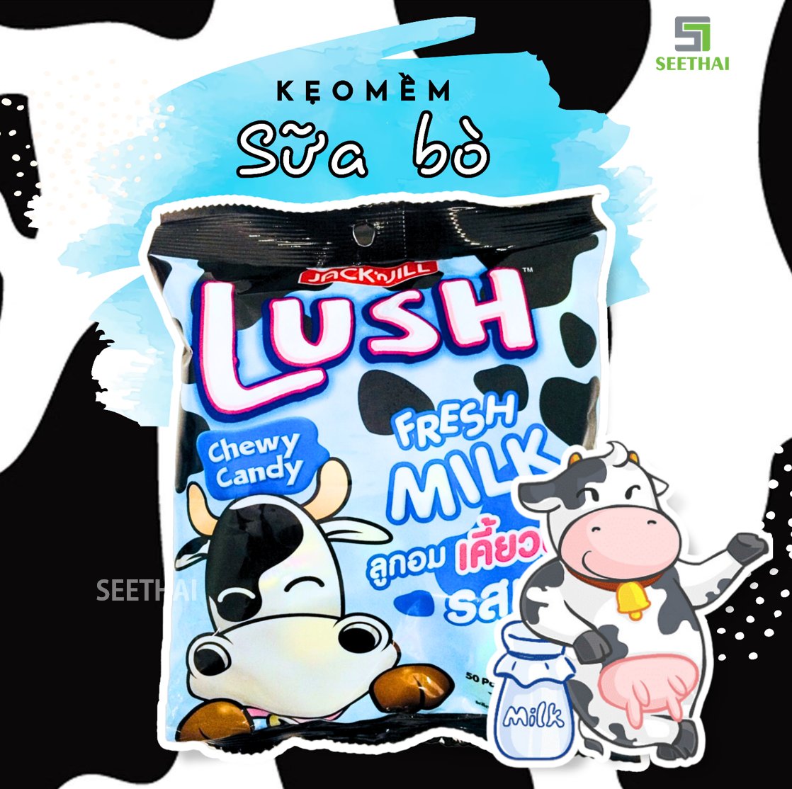 Kẹo sữa bò LUSH Thái Lan - túi 140gr - Soft milk candy