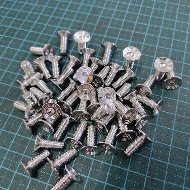 Ốc inox đầu dù âm - 6li1 - - gắn lòng đĩa nhiều loại xe
