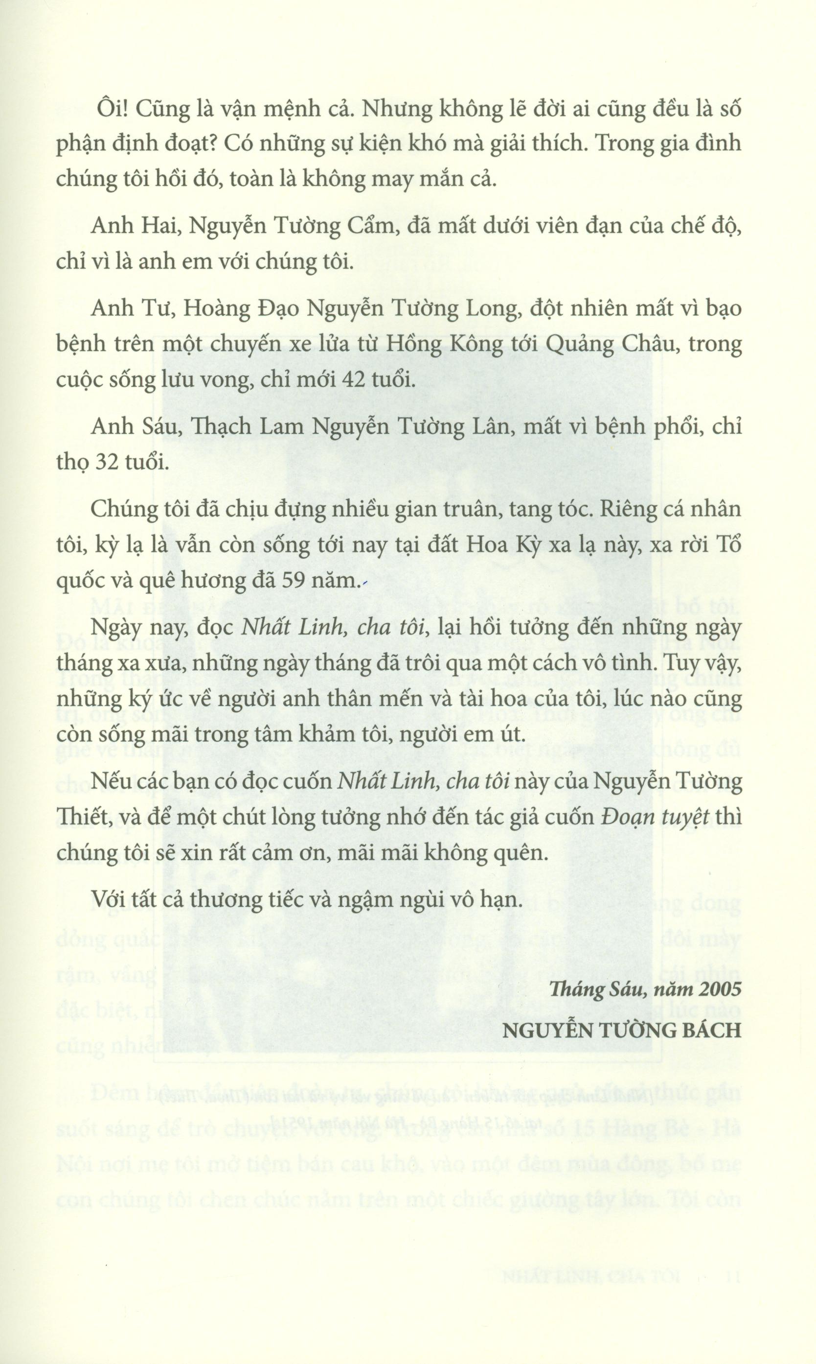 Nhất Linh Cha Tôi