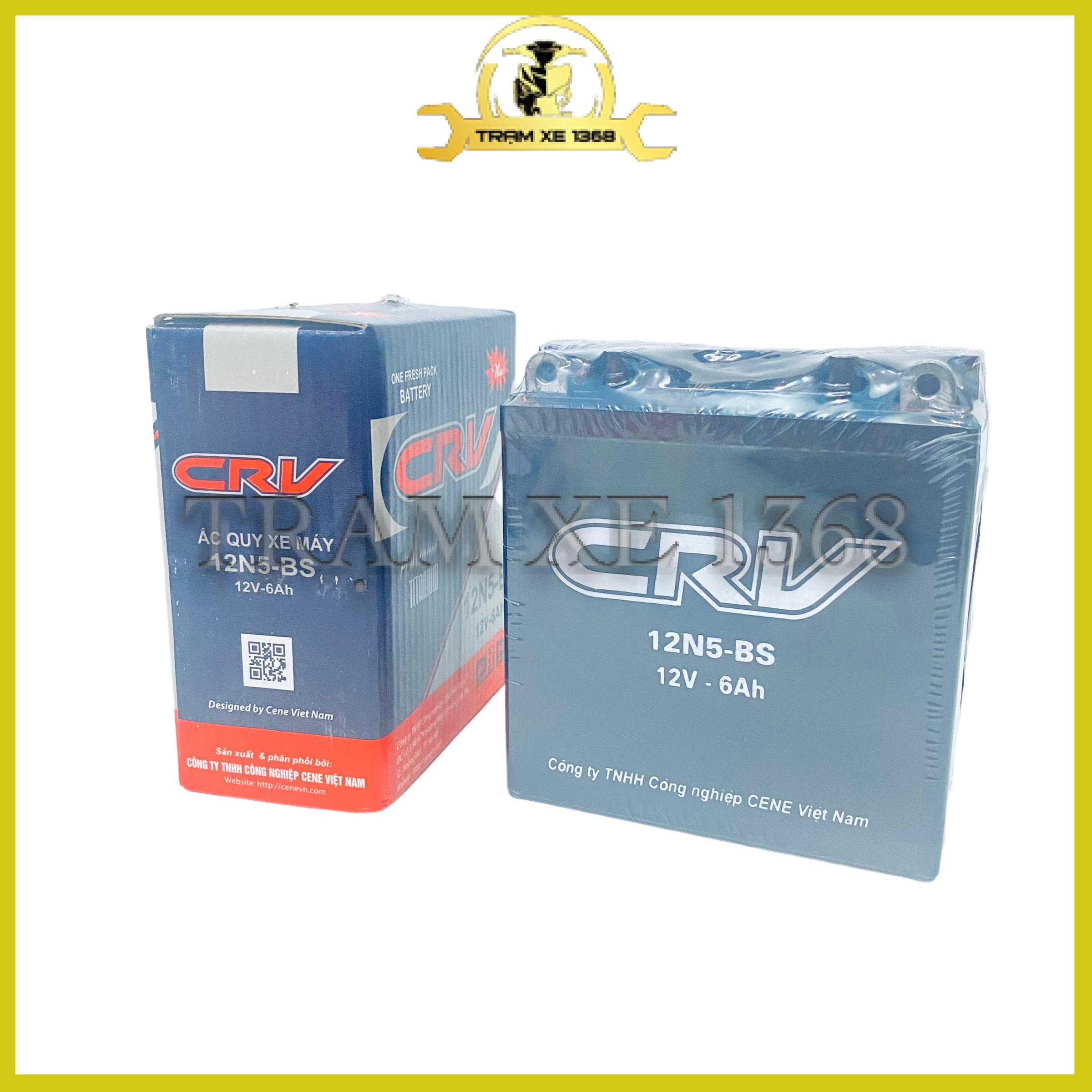 Bình Ắc Quy CRV (12V - 6Ah) Bình Điện Xe Wave Dream Wave Sirius Jupiter.. Đời Đầu (Bình Cao)