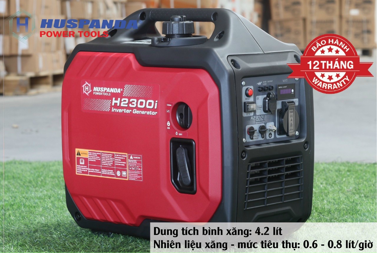 Máy Phát Điện Mini Inverter 2000W tiết kiệm nhiên liệu dùng cho gia đình
