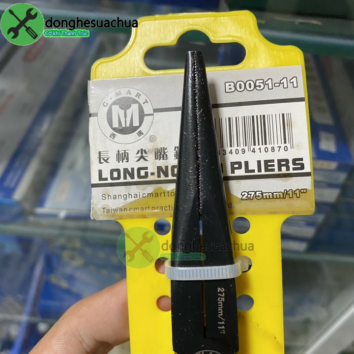 Kìm mũi nhọn dài miệng thẳng C-Mart B0051-11 275mm