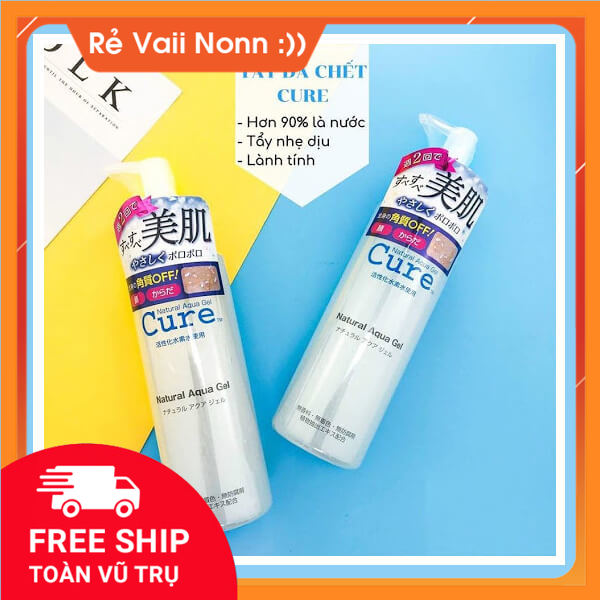 Gel Tẩy Tế Bào Chết Cure Natural Aqua 250g Sạch Sâu , Trắng Sáng Da , Se Khít Chân Lông