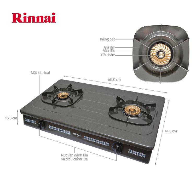 Bếp ga đôi Rinnai RV-367(G)N (Đen)