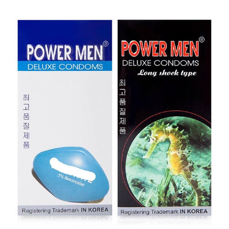 Bộ 2 Bao cao su kéo dài thời gian 12c Powermen
