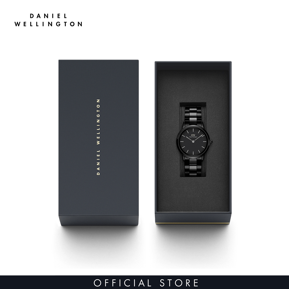 Đồng hồ Nữ Daniel Wellington dây ceramic - Iconic Ceramic màu đen