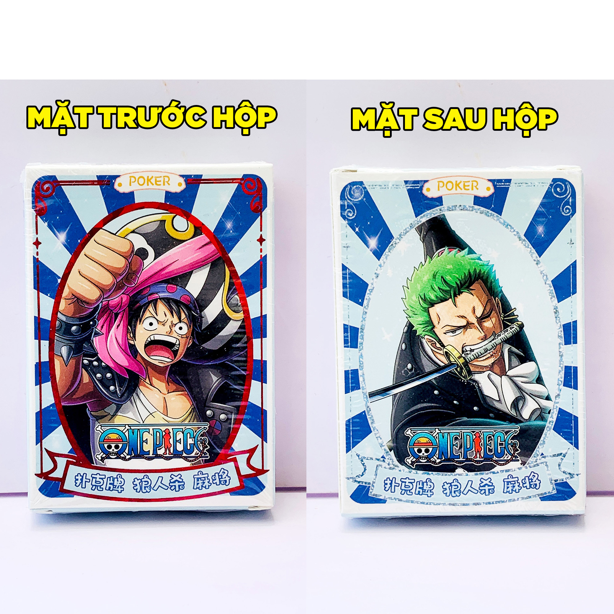 Hộp bài tây 54 lá in hình anime manga light novel one piece đảo hải tặc - 2d tộc shop