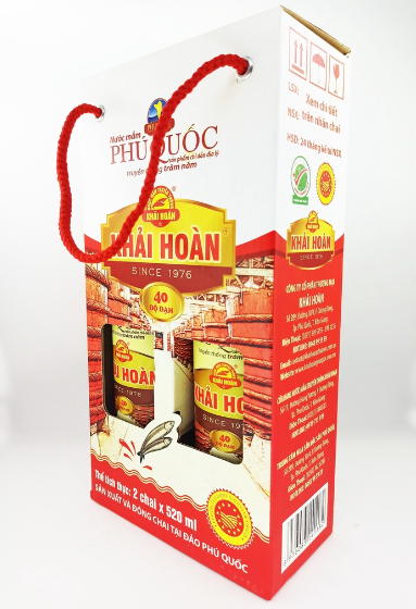 Nước mắm Khải hoàn cặp 2 chai 520ml 40 độ đạm