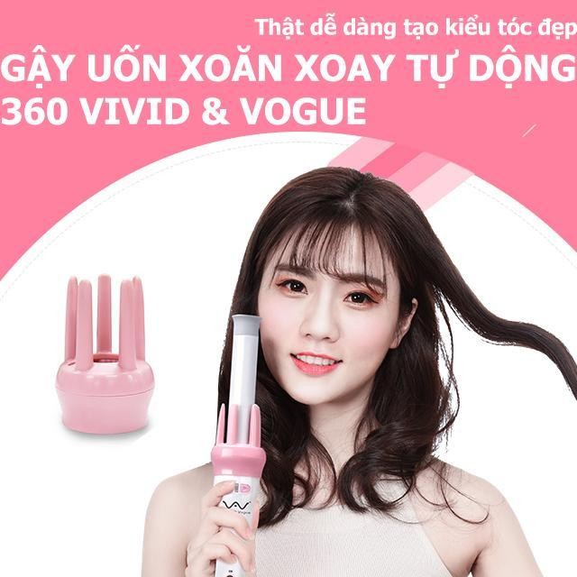 Máy uốn tóc xoăn tự động vivid & vogua 2 chức năng uốn xoăn và cụp - máy uốn cụp - máy uốn xoăn