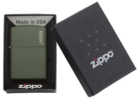 Zippo Green Matte with Zippo Logo