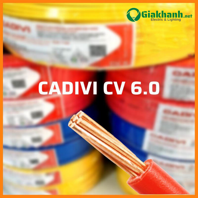 Dây Điện Đơn 1 Lõi, 1 Lớp Cách Điện Cadivi CV 6.0 – 0,6/1kV 6.0 mm2