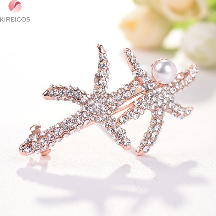 [HCM]Kẹp Tóc 2 sao Biển Đính Đá cao cấp sang chảnh hot trend 2020 - kireicos