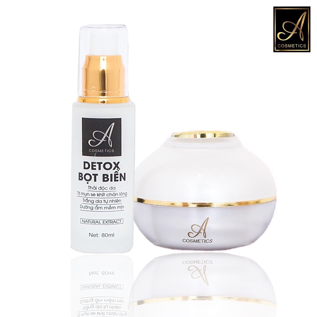 [HCM]ComBo Kem Face Pháp + Detox Bọt Biển Dưỡng Trắng da ngăn ngừa mụn tái tạo và se khít lỗ chân lông