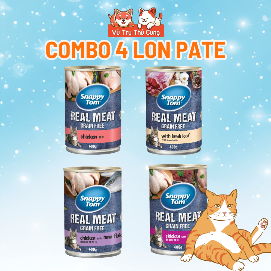 Combo 4 get 1-pate for Snappy Tom can 400g