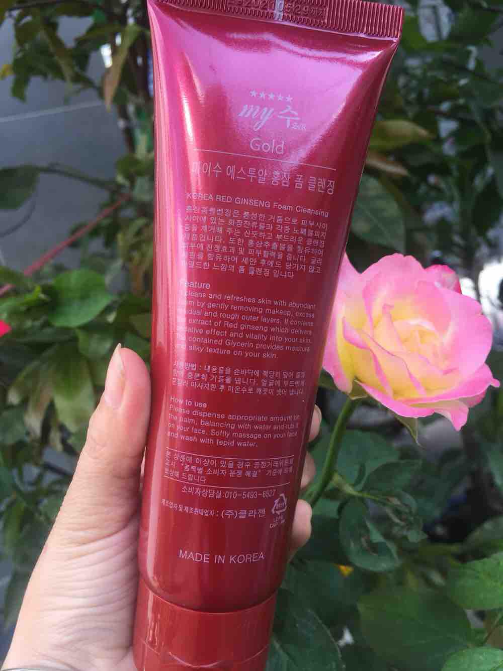 Sữa rửa mặt My Gold Hồng Sâm nắp đỏ