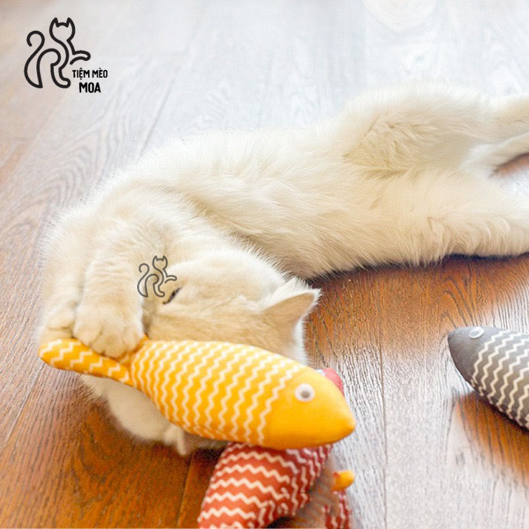 Cá bông có catnip - Đồ chơi cho mèo - Tiệm Mèo Moa