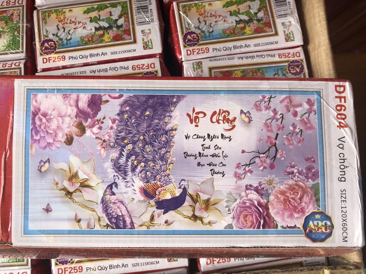 Tranh đính đá Vợ Chồng DF604_120*60CM