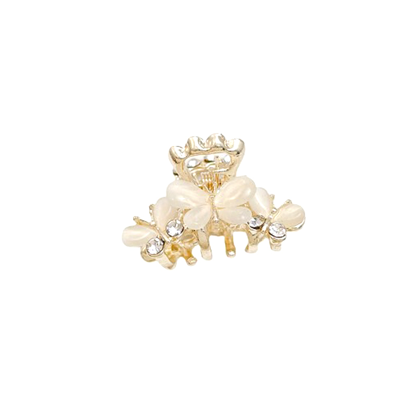 Clip hair claws crab applique Stone & Pearl artificial
