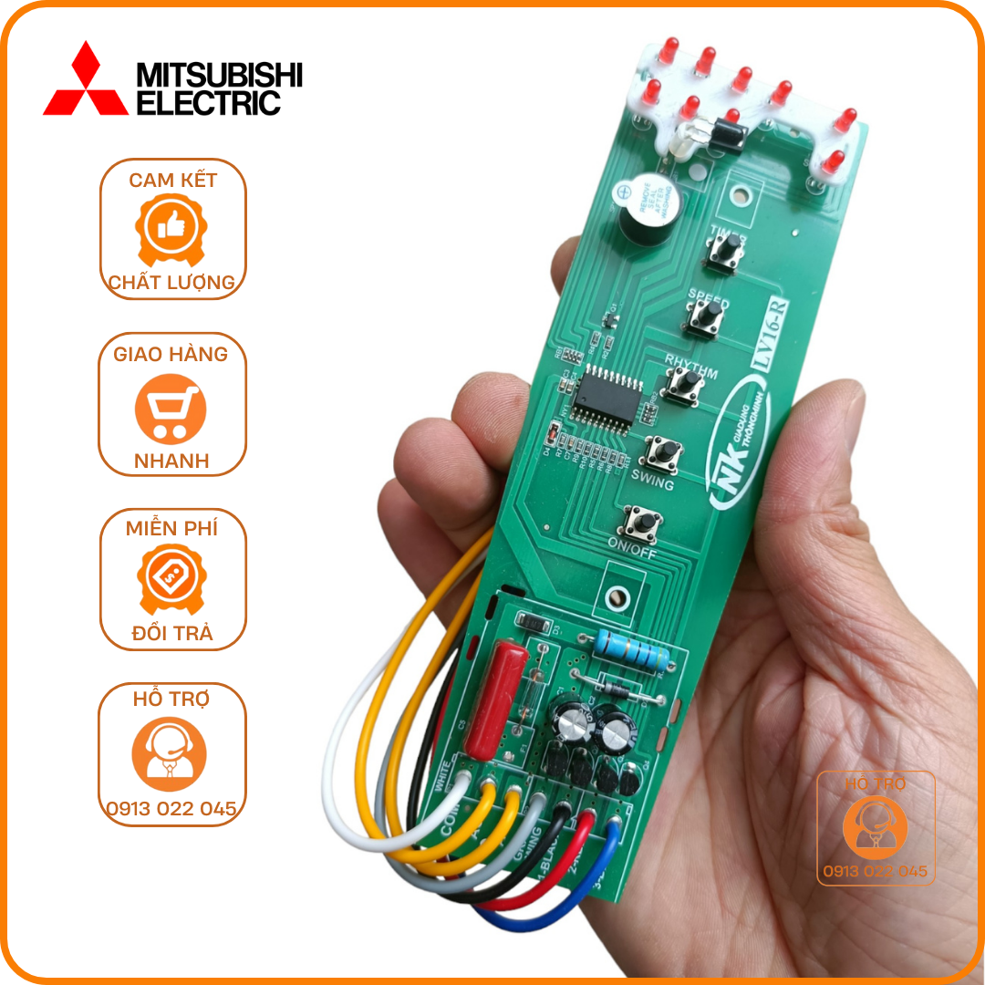 Mạch quạt cây Mitsubishi LV16 (Hàn sẵn dây dài 13cm)