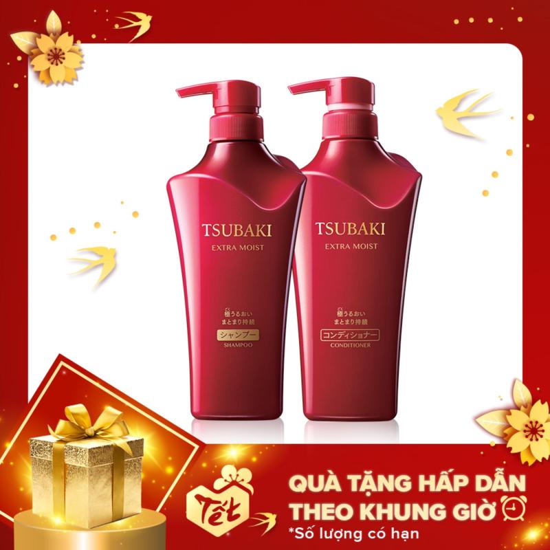 Bộ đôi gội xả siêu cấp ẩm Tsubaki Extra Moist 500ml/chai