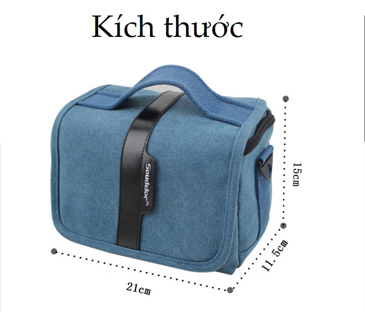 [HCM]Túi máy ảnh thời trang Soudelor vải bố.