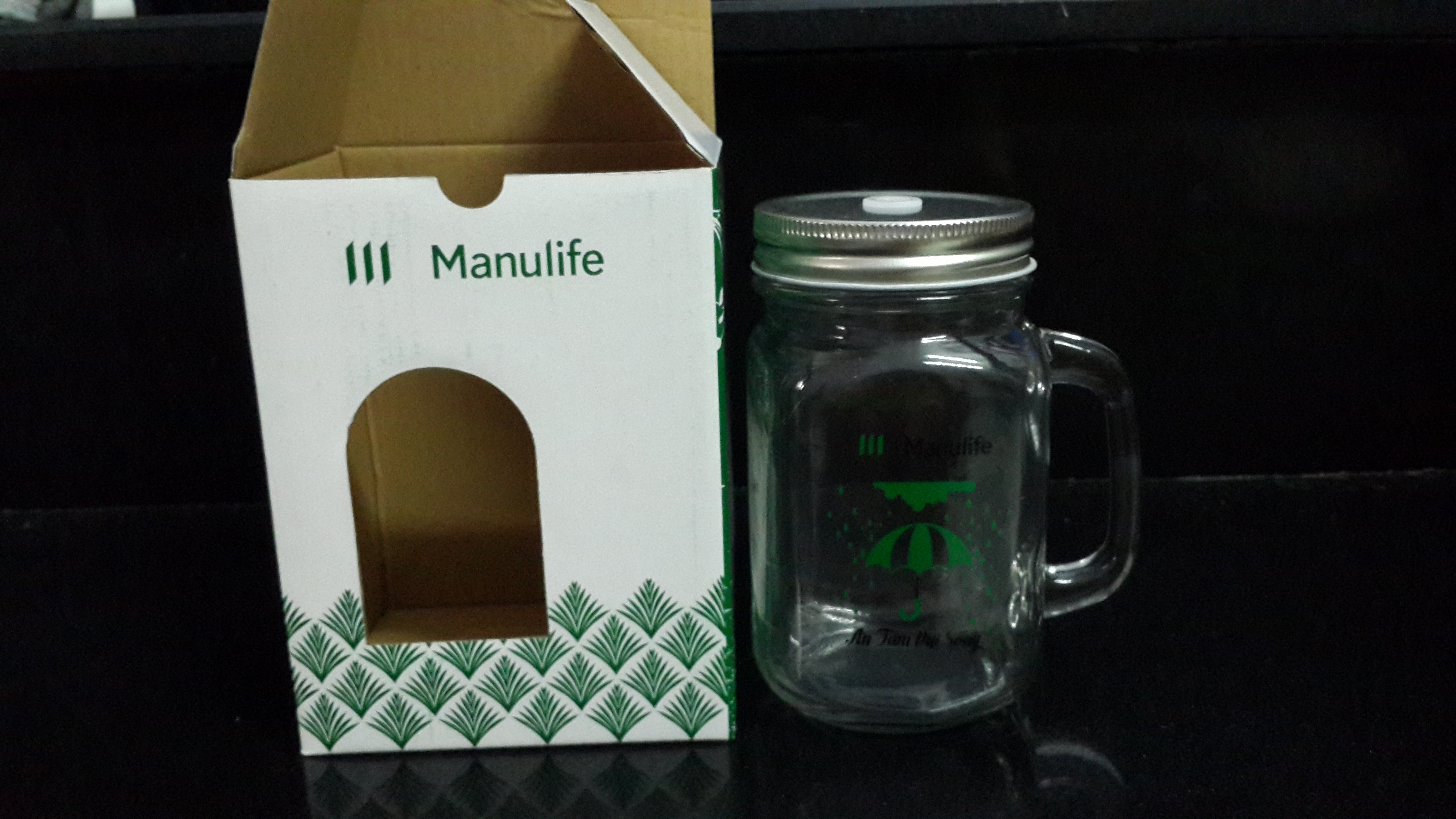 Ly thủy tinh quà tặng Manulife (hộp 1 ly)