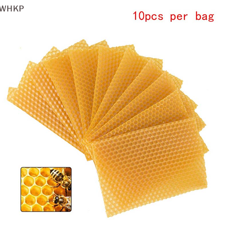 10 Tấm nền tổ ong màu vàng khung Sáp tổ ong tấm thiết bị nuôi ong