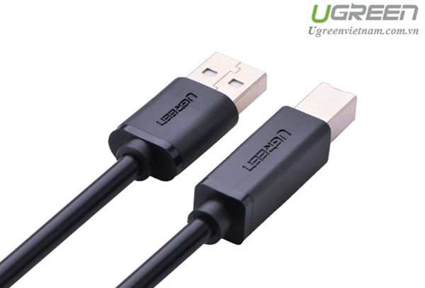 Cáp USB 2.0 máy in 3m Ugreen 10351 đầu cáp mạ vàng