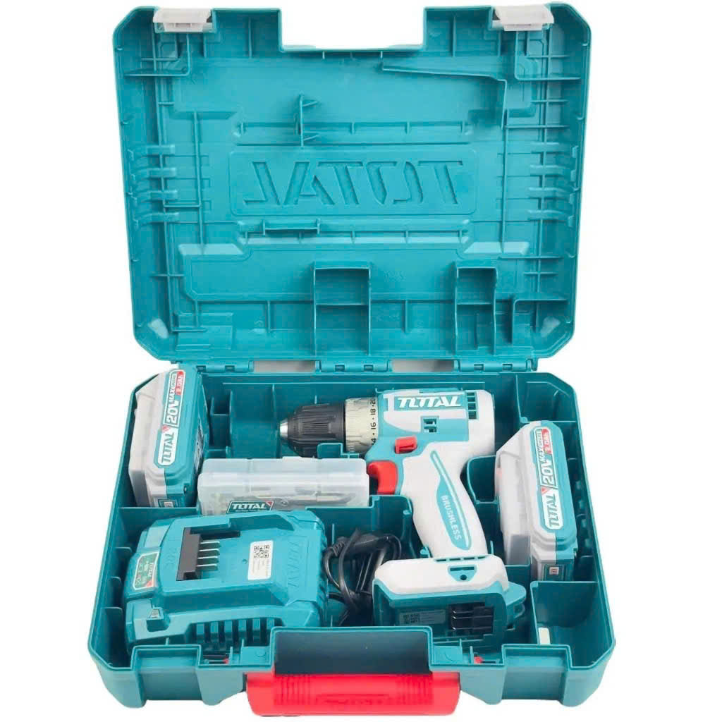 [HCM]MÁY KHOAN VẶN VÍT DÙNG PIN TOTAL 20V TDLI20453 - Động Cơ Ko Chổi Than