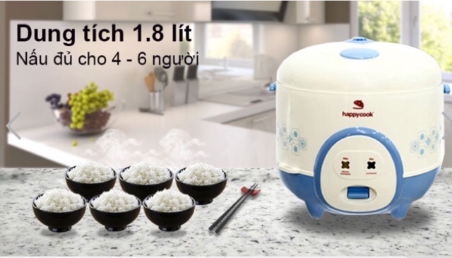 Nồi Cơm Điện 1L8 Happy Cook HC180A
