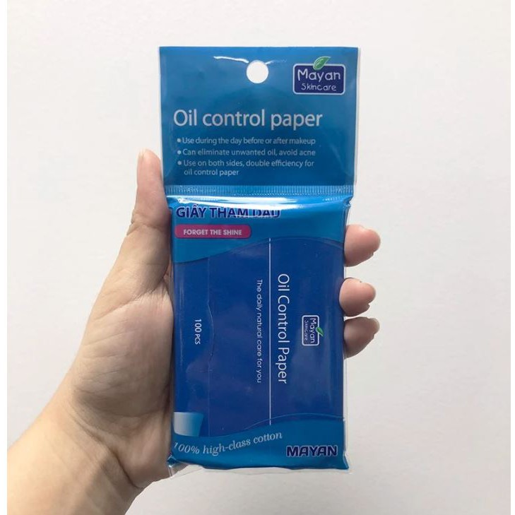 Giấy Thấm Dầu Mayan Oil Control Paper 100 PCS