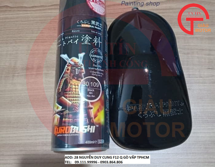 [HCM]SAMURAI MÀU TIÊU CHUẨN 109 MÀU ĐEN BÓNG  BLACK