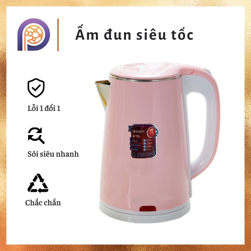 Ấm Siêu Tốc 2 Lớp Jiplai 2.5L Cách Nhiệt, Chống Giật, Ấm Đun Nước Siêu Tốc Công Nghệ Inventer Tiết Kiệm Điện Năng, Bình Đun Siêu Tốc Tự Động Ngắt Khi Sôi - Am Sieu Toc - Giadungbv247
