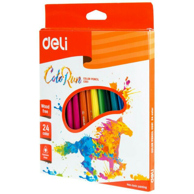[HCM]Chì màu deli cao cấp c001 (24 màu)