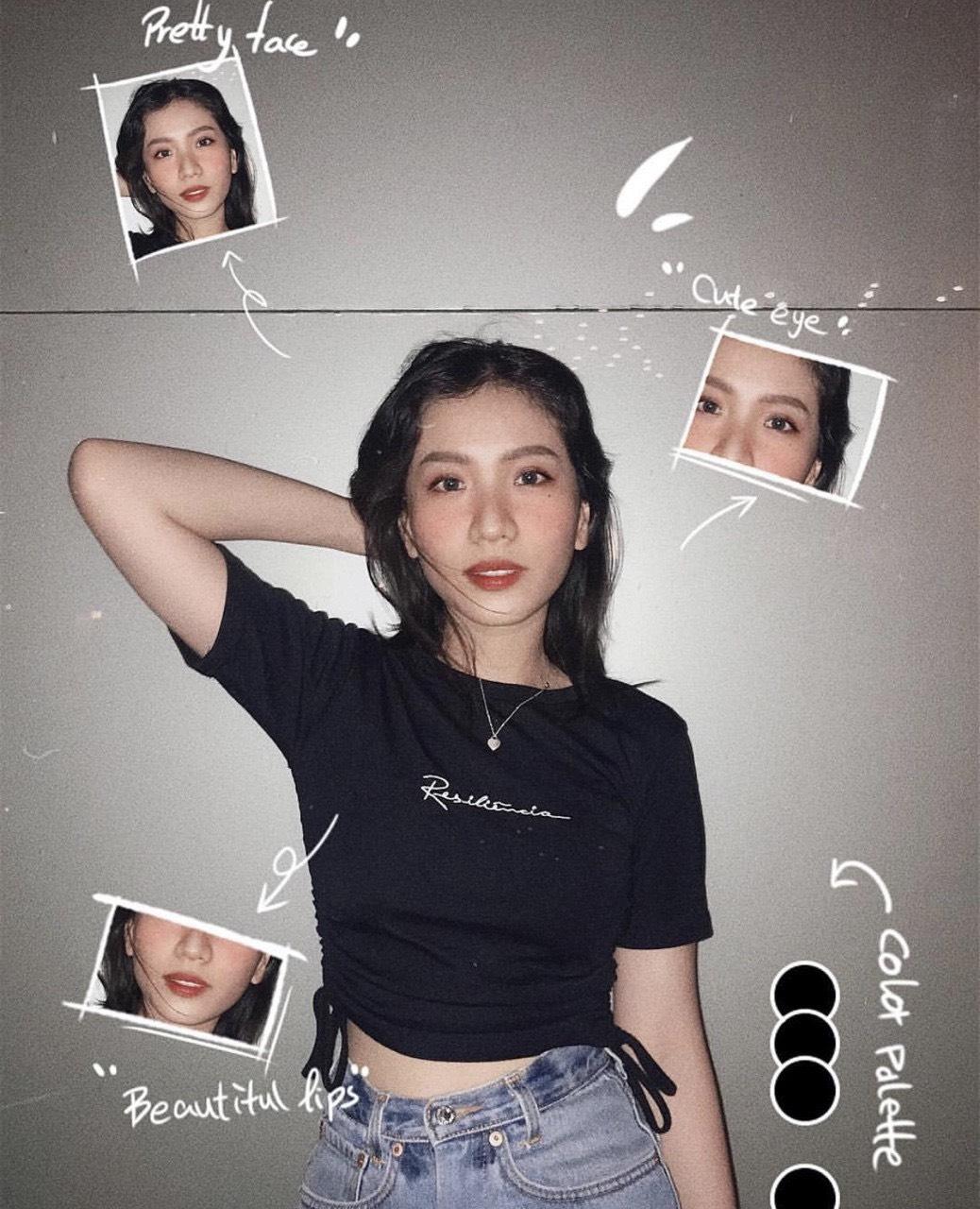 Áo croptop chất thun lạnh rút dây 2 bên in chữ kiểu siêu xinh rusia