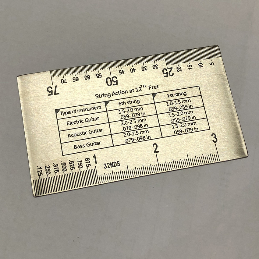 Thước đo Action đàn guitar - String Action Ruler - Vinida Guitar - Duy Guitar Store