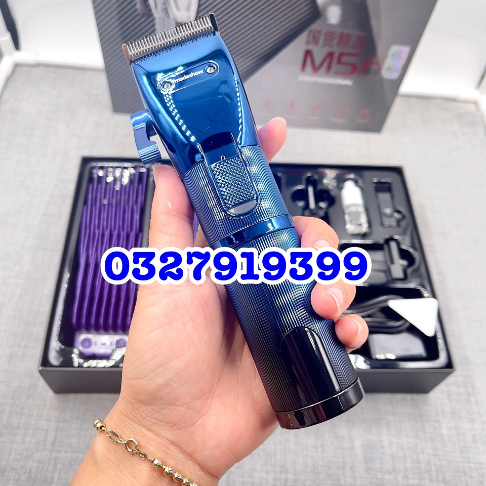 Madeshow Tông đơ cắt tóc M5F cao cấp - Máy cắt tóc chuyên nghiệp với lưỡi titanium sắc bén & pin 3200mAh 4,5h liên tục