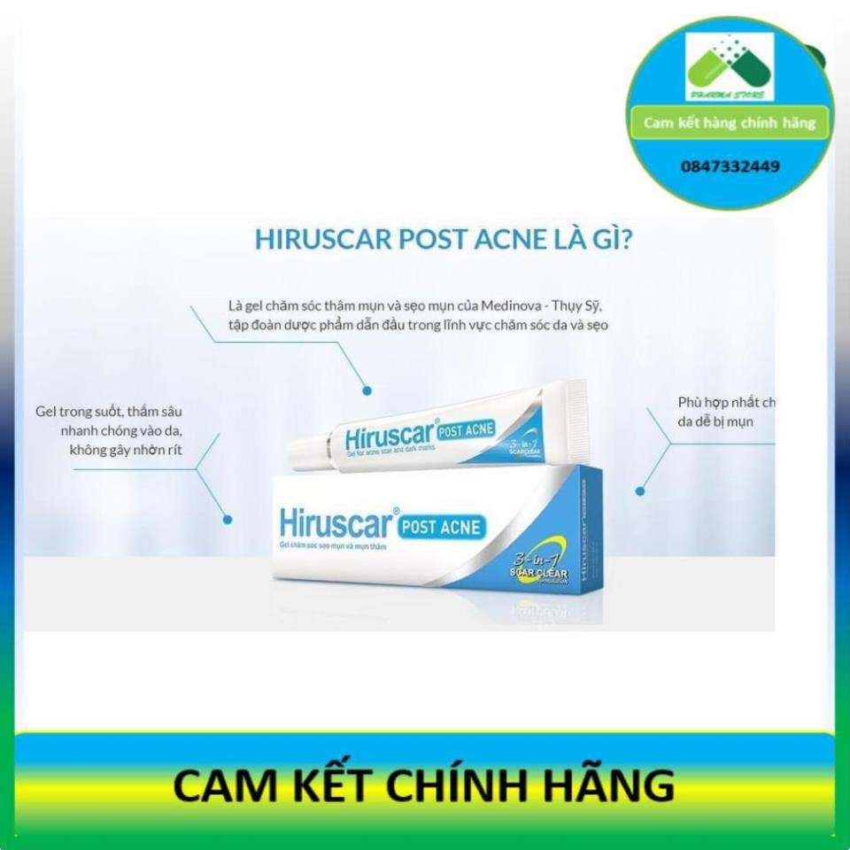 ! Gel làm mờ sẹo mụn và thâm mụn Hiruscar Post Acne [Hirusca, post acnes] !