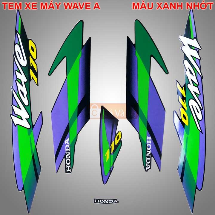 [HCM]Tem xe MÁY WAVE 110 MÀU xanh nhớt