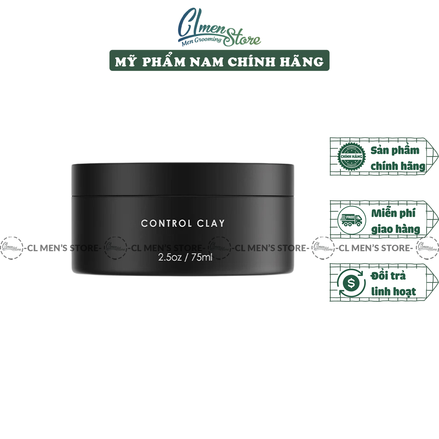 Sáp vuốt tóc Forte Series Control Clay 20ml - 75ml | Tạo kiểu tóc nam