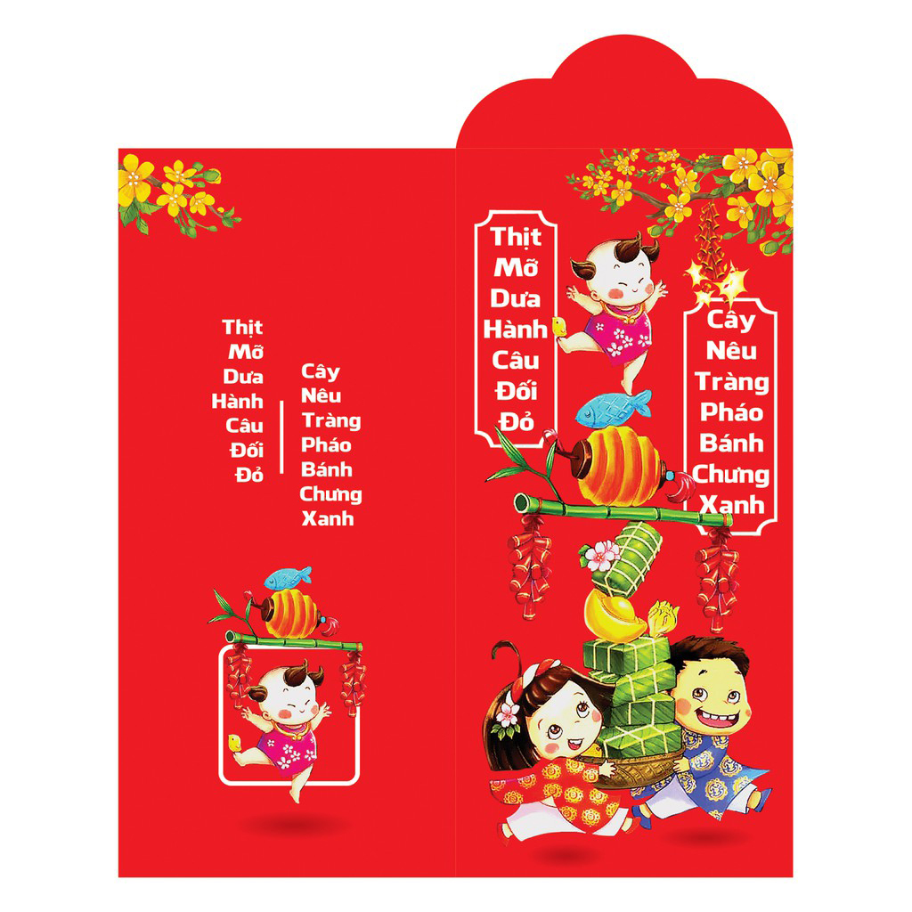 Bộ 100 Lì Xì Tết Đoàn Viên ( Chia Đều Các Mẫu )