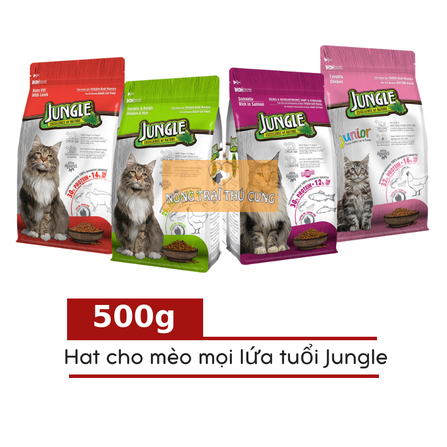 [NEW] Hạt Cho Mèo JUNGLE (Thổ Nhĩ Kỳ) Mọi Lứa Tuổi - [Nông Trại Thú Cưng]