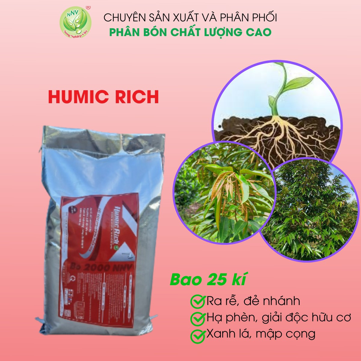 Phân bón humic rich - bao 25kg