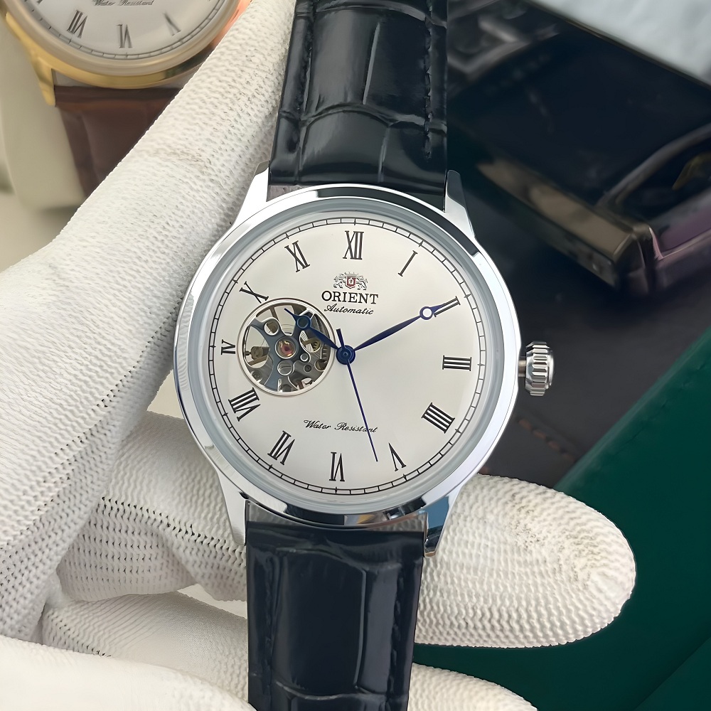 Đồng hồ nam Orient automatic dây da sang trọng máy nhật