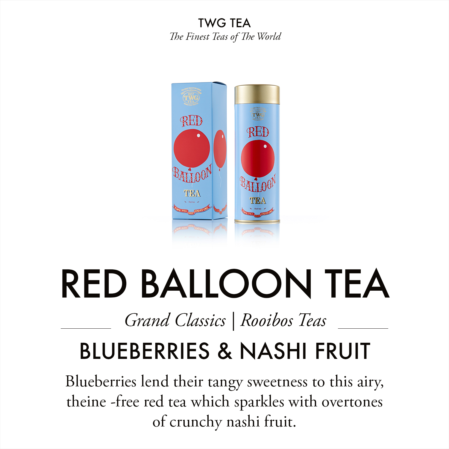 Trà TWG Tea - Red Balloon Tea (100g) | Trà Đỏ Nam Phi
