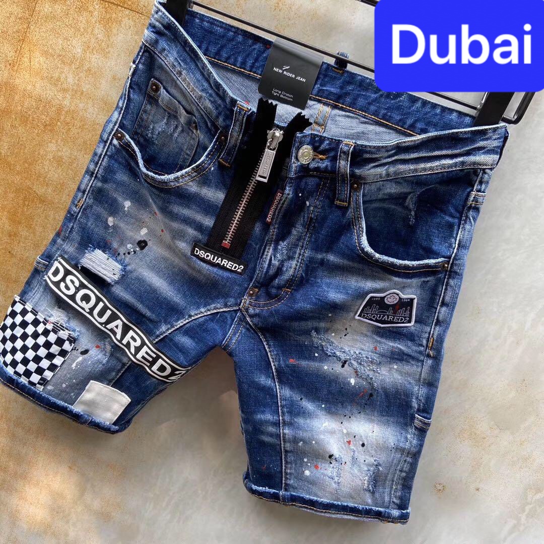QUẦN SỌT SHORT LỬNG JEAN NAM CHẤT BÒ XANH ĐẬM WASH DÂY HÀN QUỐC CAO CẤP DB-74 DUBAI FASHION