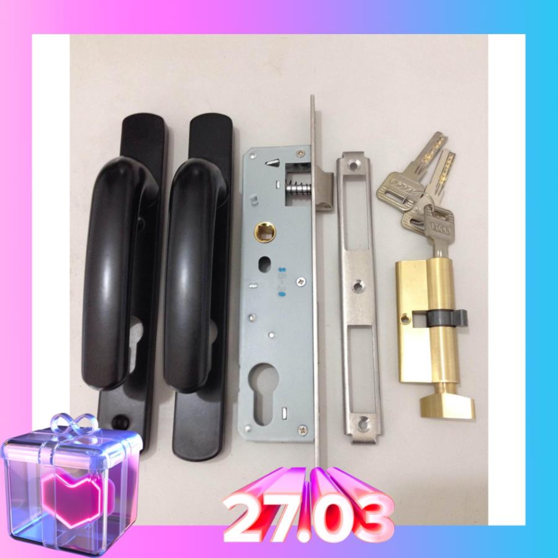 khóa tay gạt AG lắp cửa nhôm cửa nhựa cửa thép, khóa cửa nhôm ag