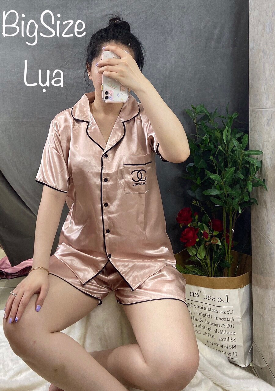Đồ Bộ Pijama Lụa BigSize thiêu túi đùi Form BigSize 60kg đến 75kg