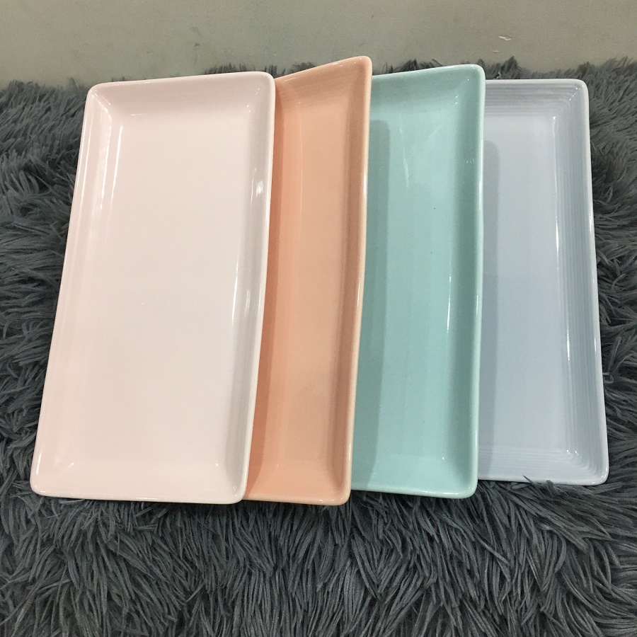 Rectangular Plate 25X12.5X2.5 cm - Dong Hwa Ceramics - High Quality Vietnamese Products